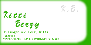 kitti berzy business card